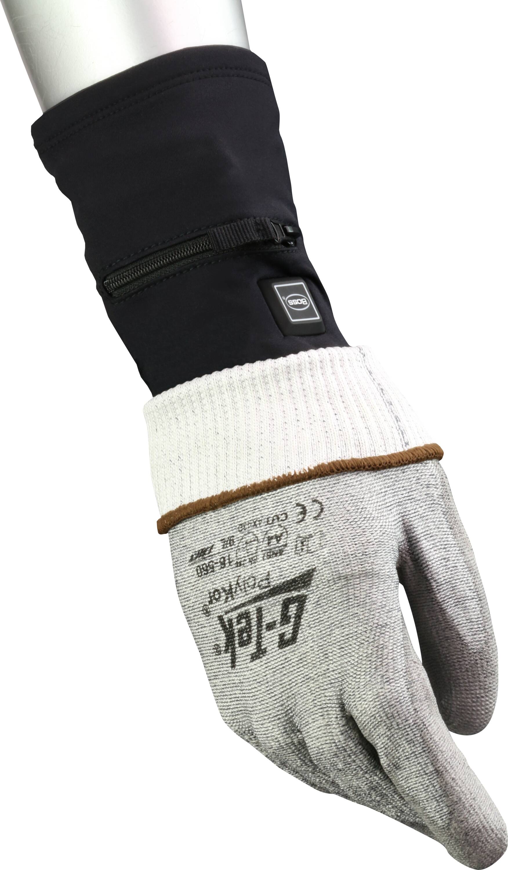 Guantes de algodón negro para clima frío Boss, talla única.