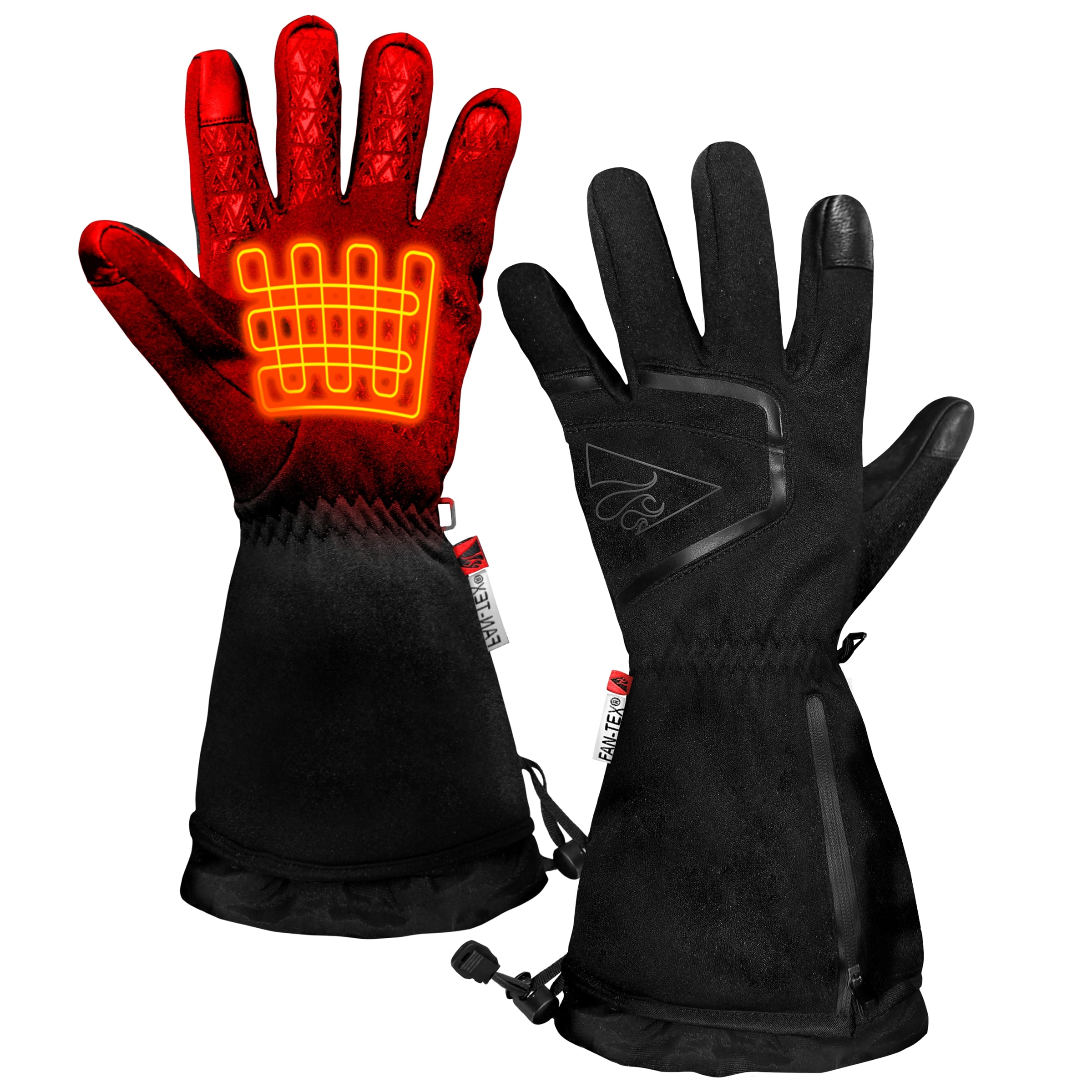 Guantes para clima frío de poliéster negro talla grande/extragrande de ActionHeat