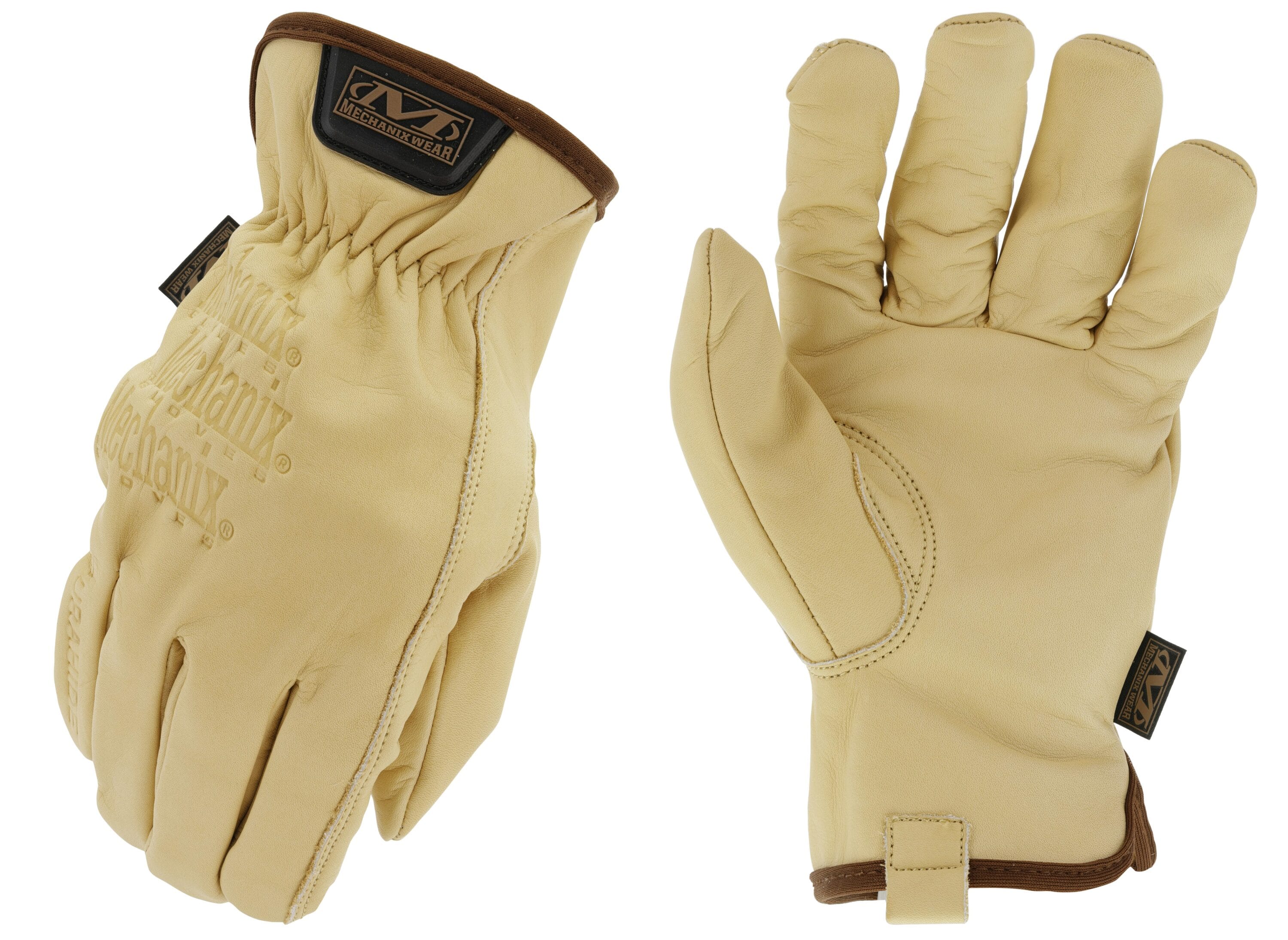 Guantes de construcción de cuero Marrón MECHANIX WEAR pequeños - 1 par