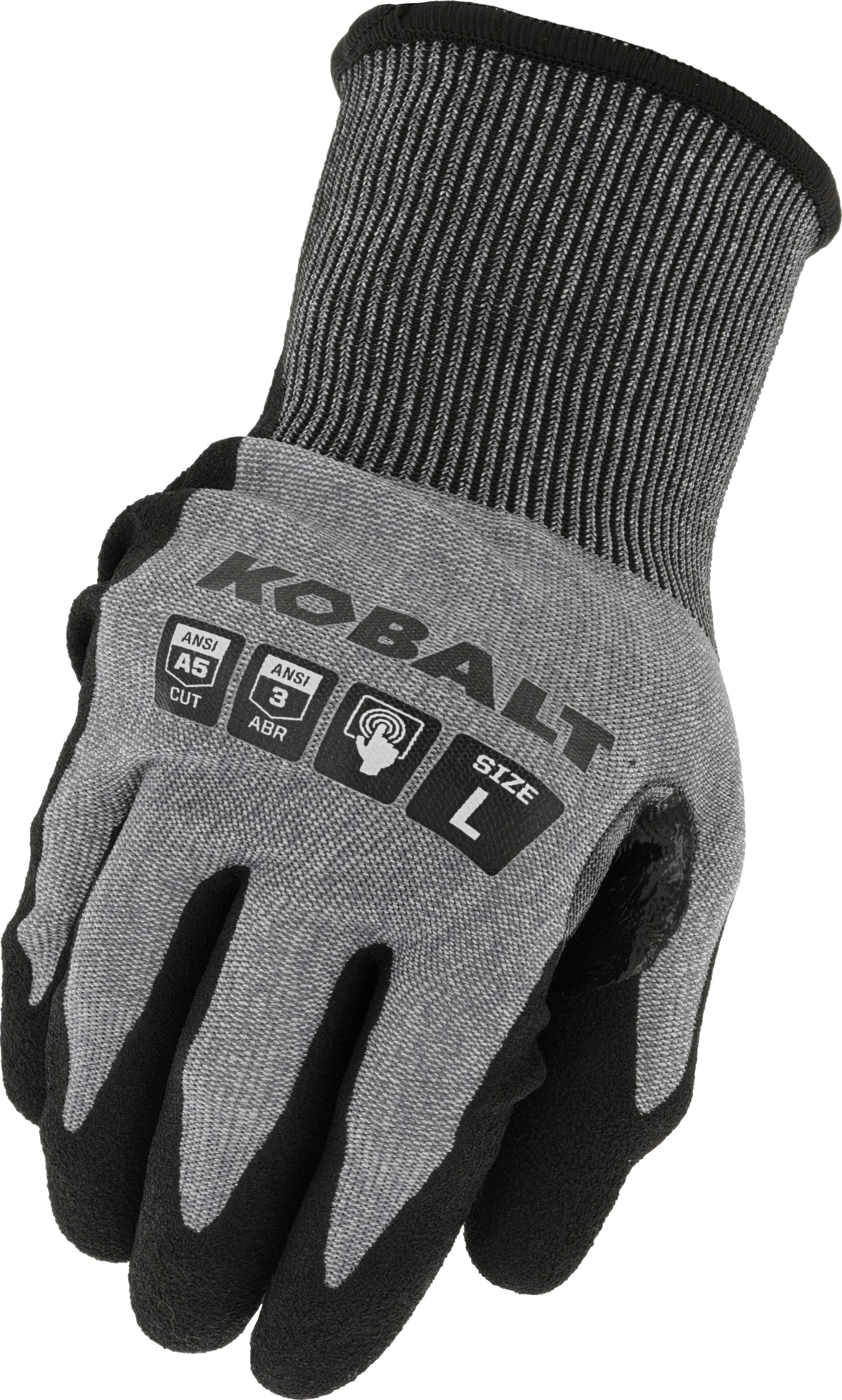Guantes de nitrilo negro extra grande con recubrimiento de nitrilo - 1 par