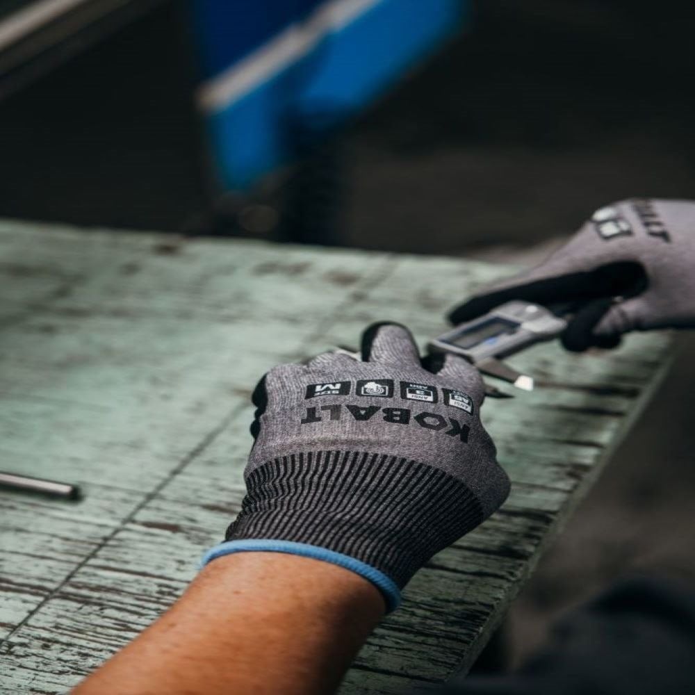 Guantes de nitrilo negro extra grande con recubrimiento de nitrilo - 1 par