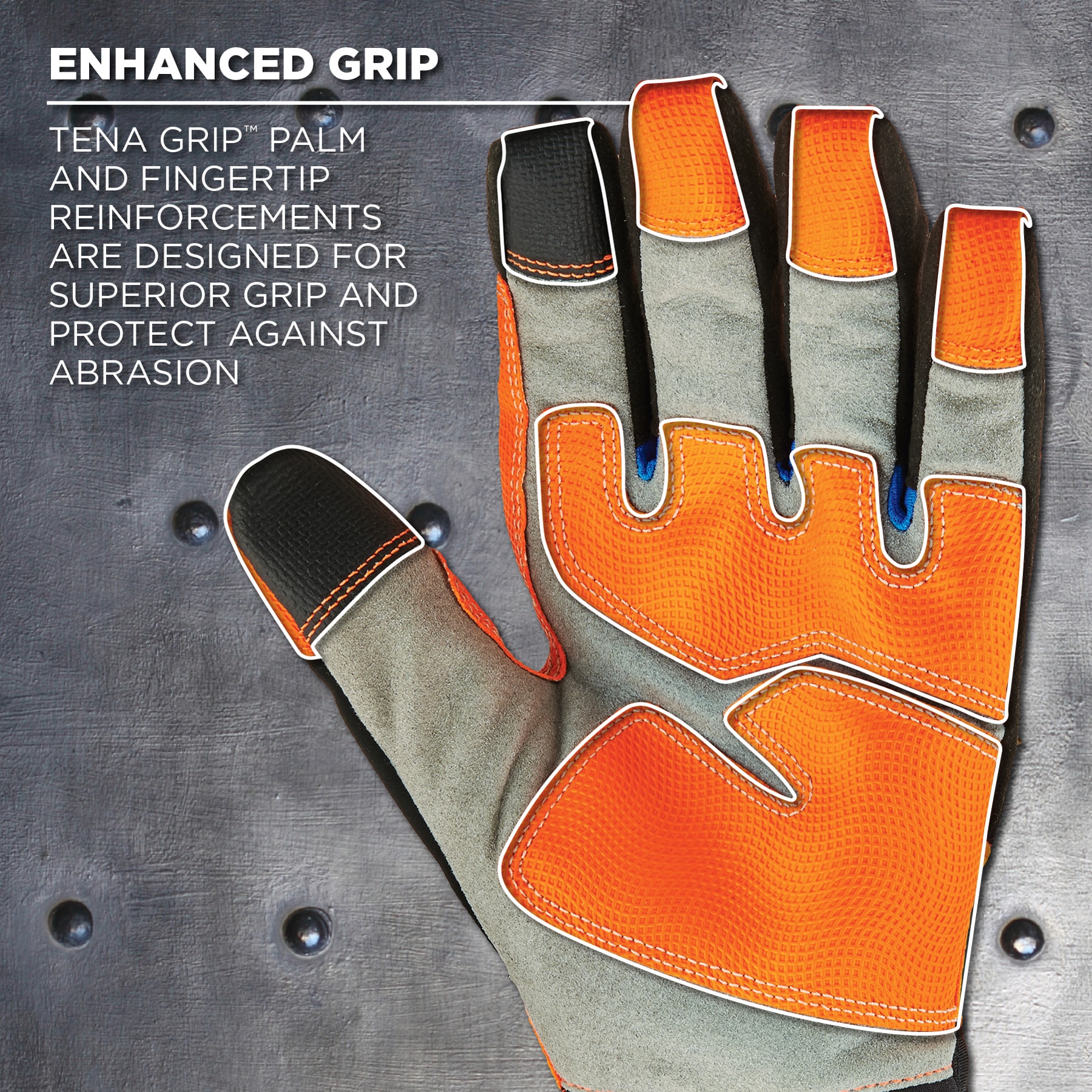 Guantes de clima frío de poliéster/algodón en talla extra grande color naranja 17395 de Ergodyne