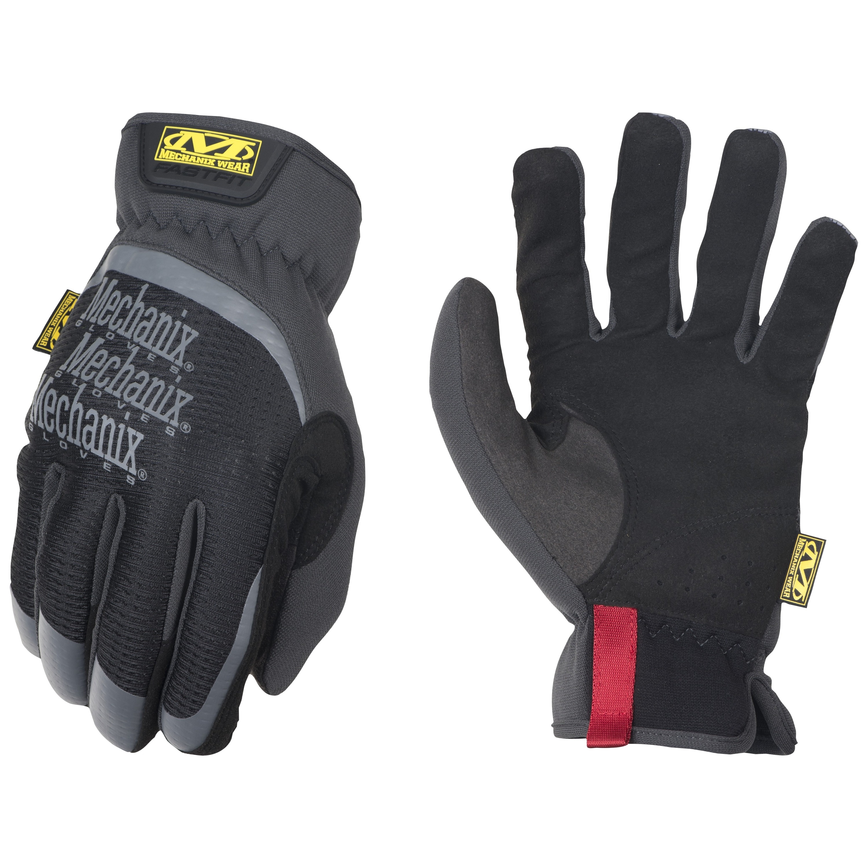 Guantes de uso diario de piel sintética negros grandes de MECHANIX WEAR - 1 par
