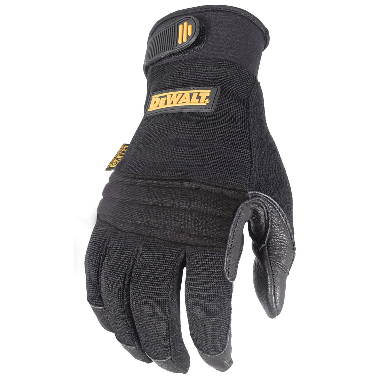 Guantes negros de reparación mecánica de piel sintética extra grande DEWALT DPG250XL