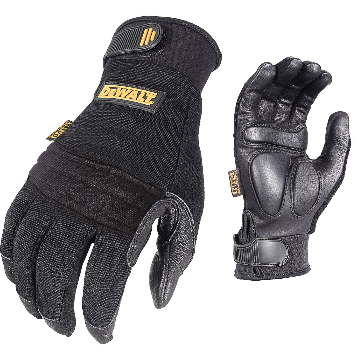 Guantes negros de reparación mecánica de piel sintética extra grande DEWALT DPG250XL