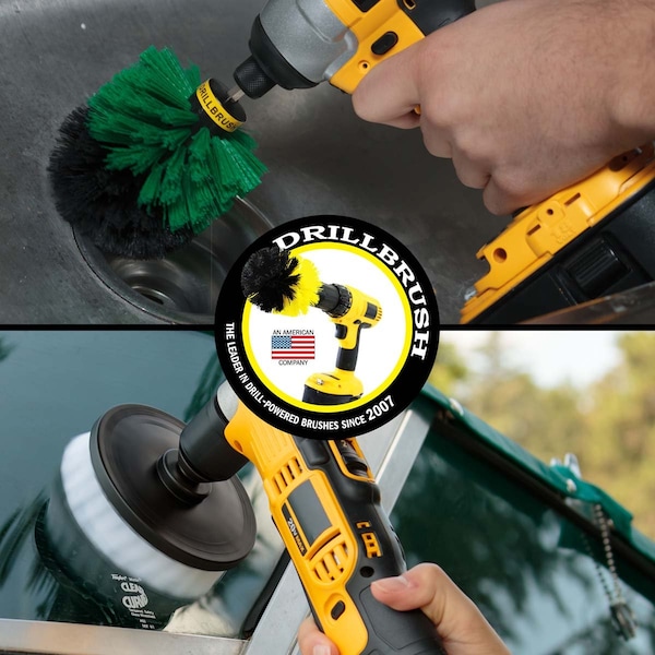 Cepillo taladro Power Scrubber de Useful Products 5 pulg. ancho 5 pulg. largo, Variedad - S-W5GO-QC-DB