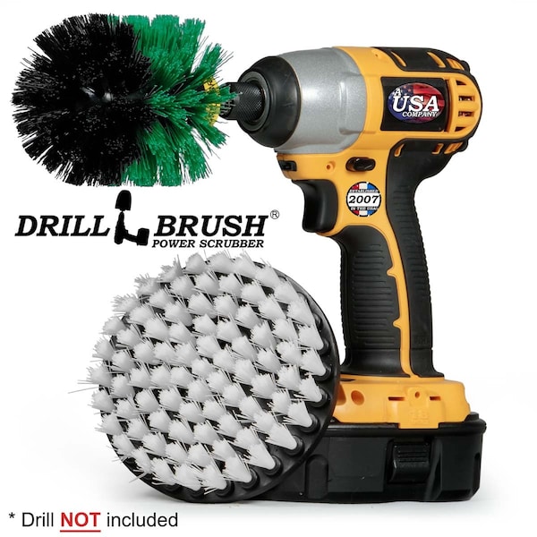 Cepillo taladro Power Scrubber de Useful Products 5 pulg. ancho 5 pulg. largo, Variedad - S-W5GO-QC-DB