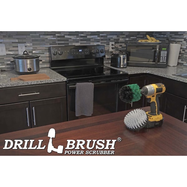 Cepillo taladro Power Scrubber de Useful Products 5 pulg. ancho 5 pulg. largo, Variedad - S-W5GO-QC-DB