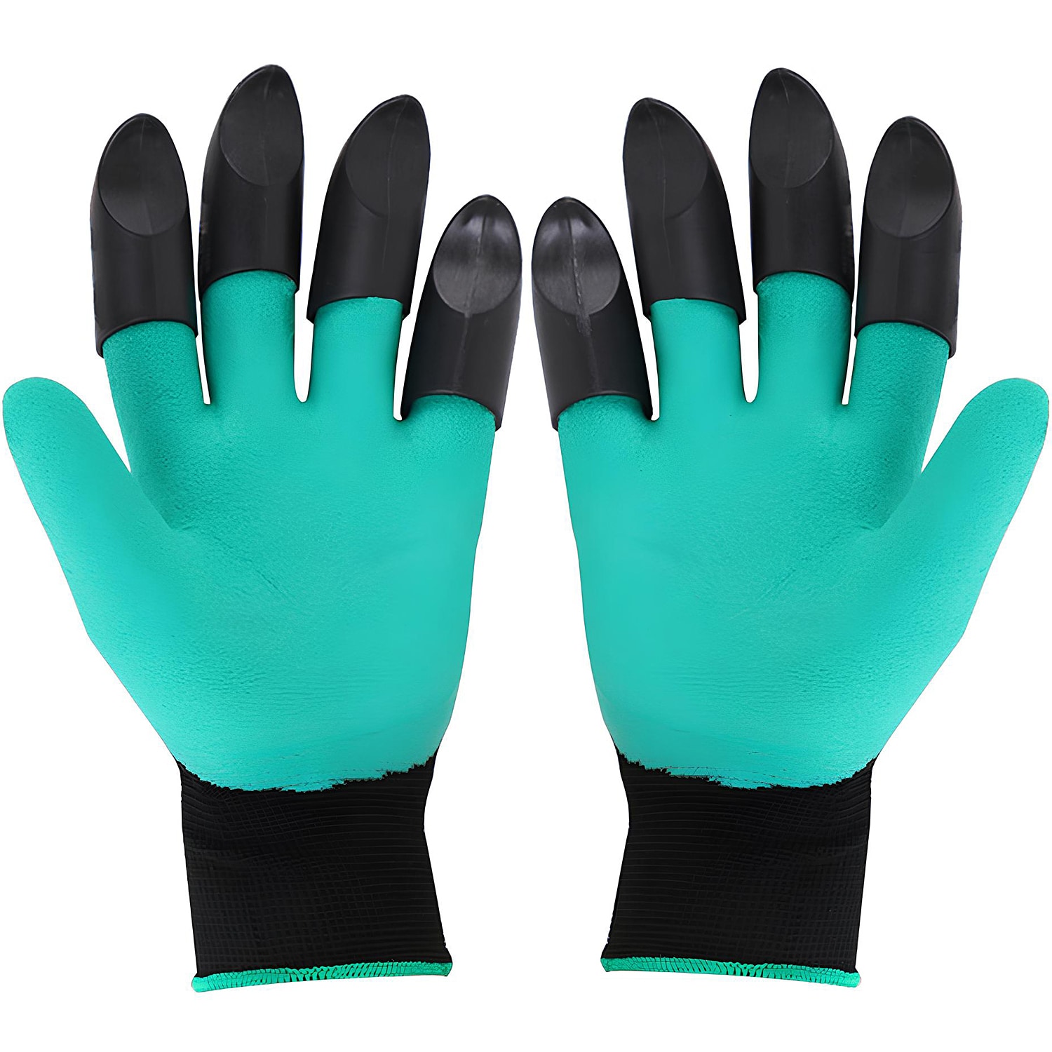 Guantes de látex verde sumergidos en látex, talla única, para uso diario - TEAL-1PAIR