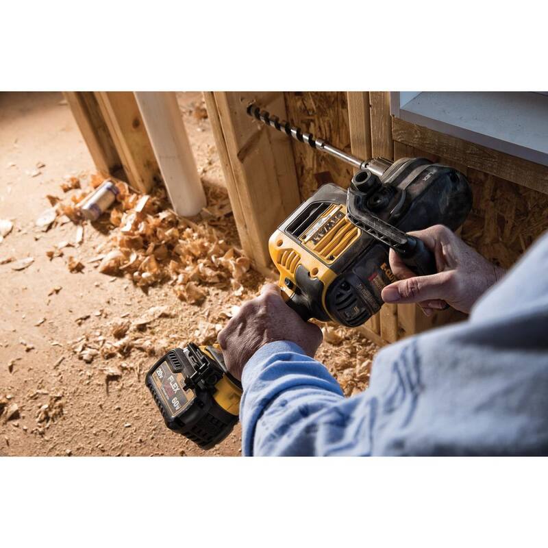 DEWALT FLEXVOLT 60V MAX Taladro inalámbrico sin escobillas para pernos y vigas de 1/2 pulg. con embrague electrónico (solo la herramienta) - DCD460B