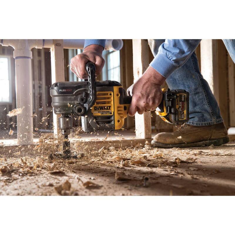 DEWALT FLEXVOLT 60V MAX Taladro inalámbrico sin escobillas para pernos y vigas de 1/2 pulg. con embrague electrónico (solo la herramienta) - DCD460B