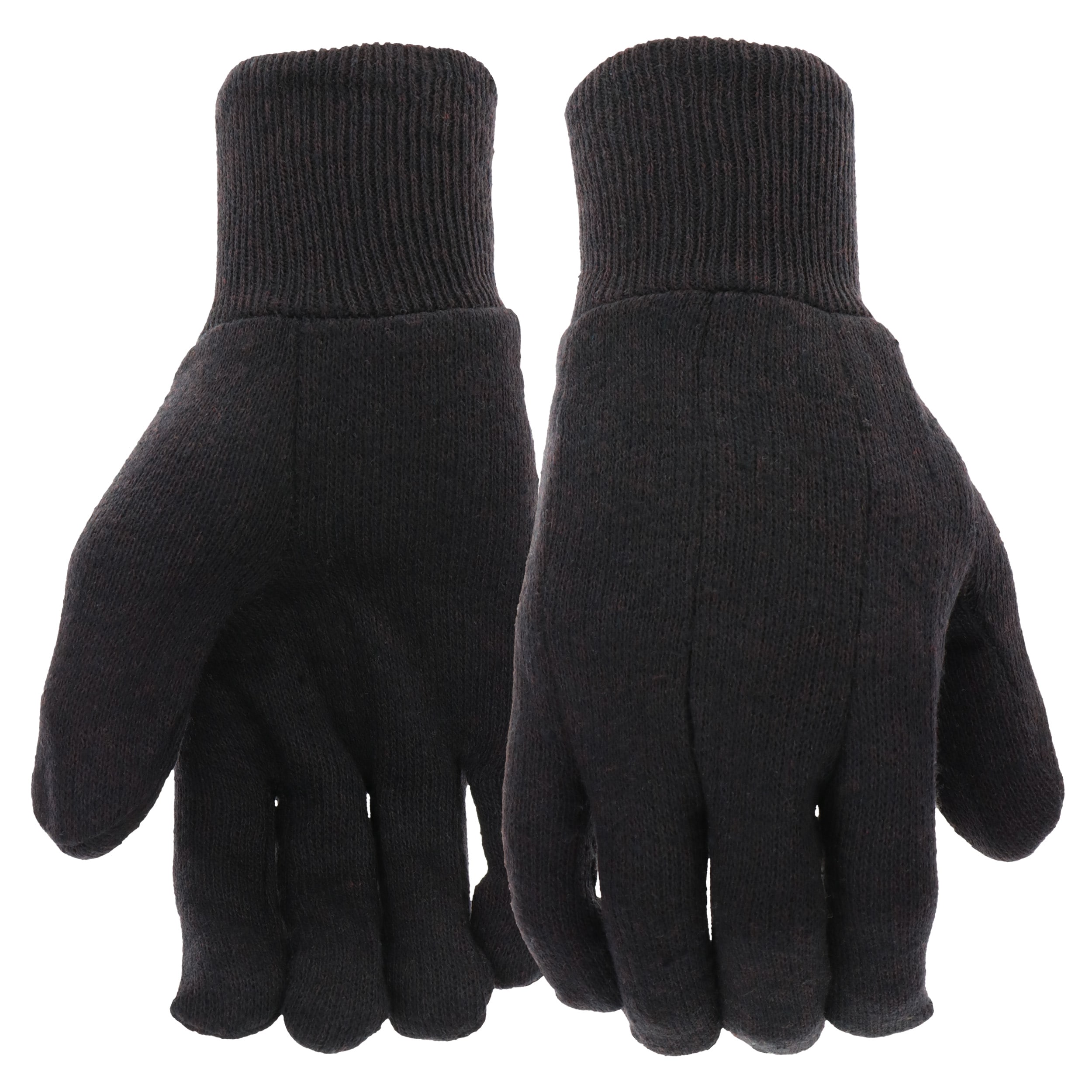 Guantes de jardinería grandes de poliéster/algodón marrón - Paquete de 3 pares LW65090-L3B