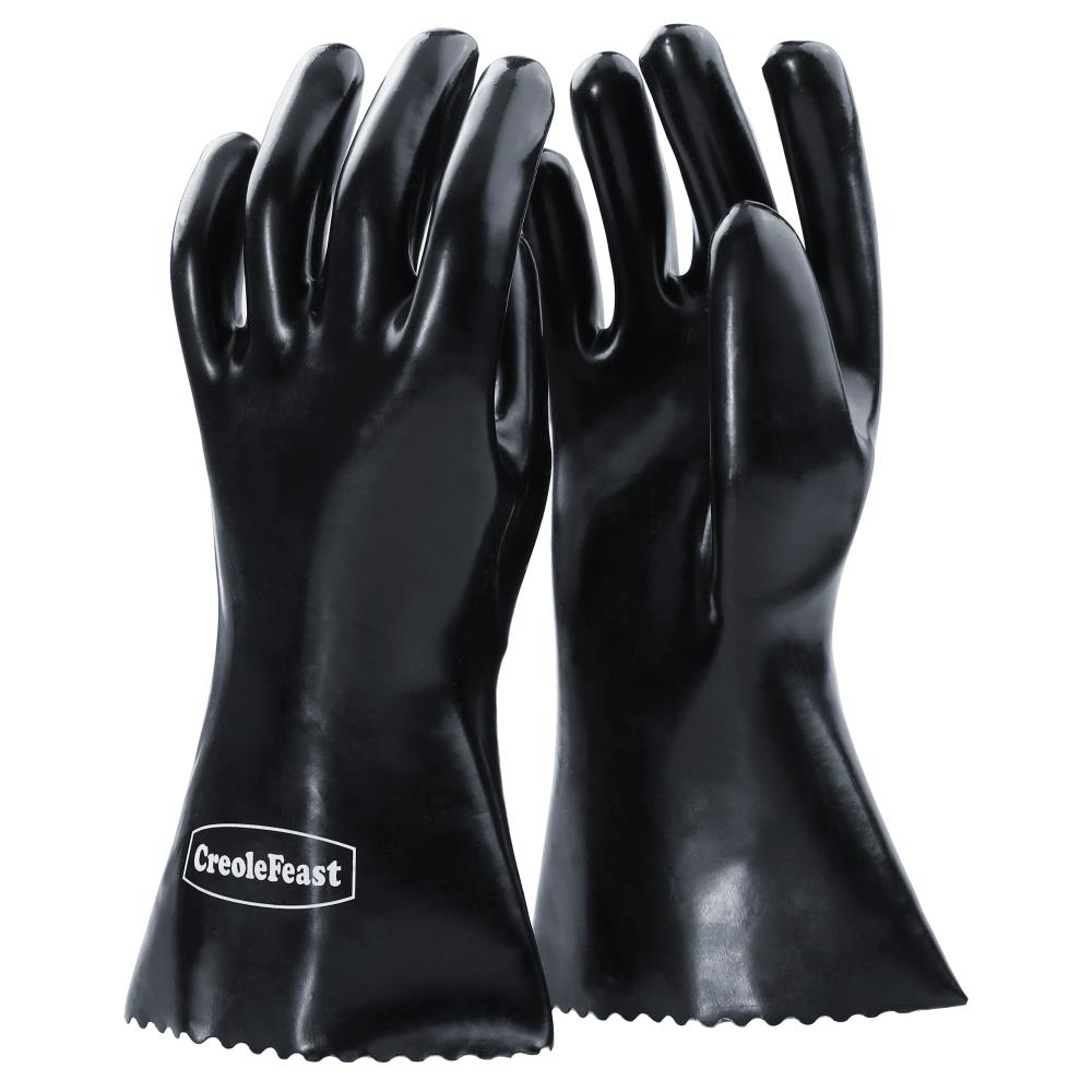 Fiesta Criolla Guantes de Parrilla de Caucho Negro Talla Única Ajustable TG1305