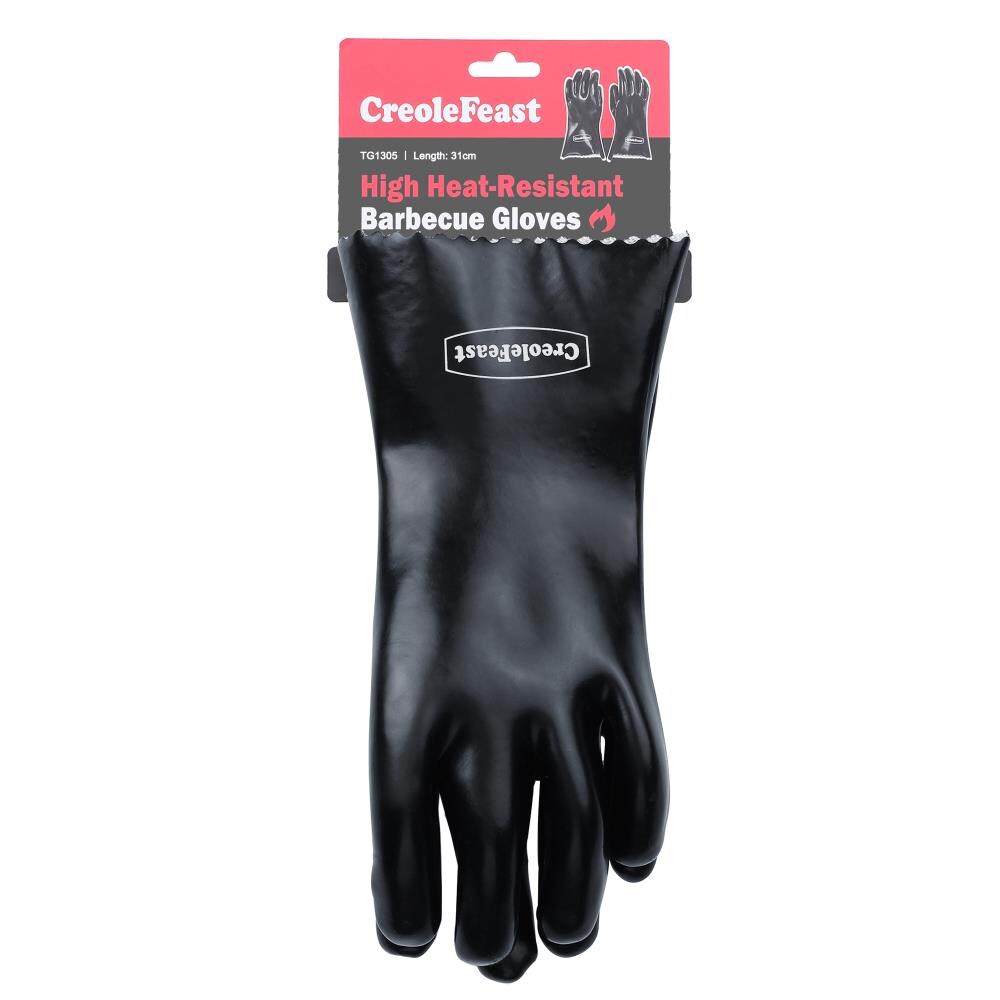Fiesta Criolla Guantes de Parrilla de Caucho Negro Talla Única Ajustable TG1305