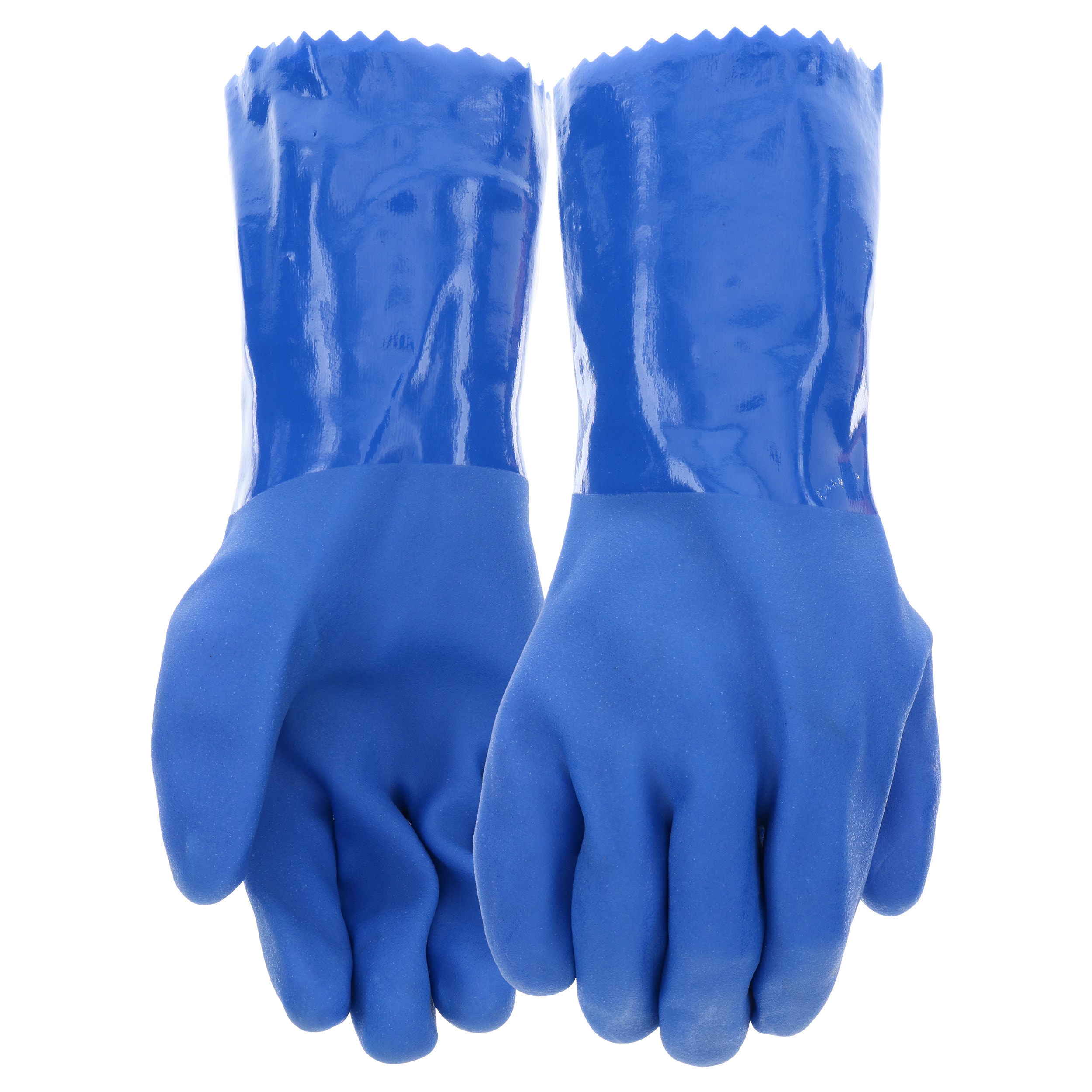Guantes de hule azul de gran tamaño para manejo de productos químicos - 1 par