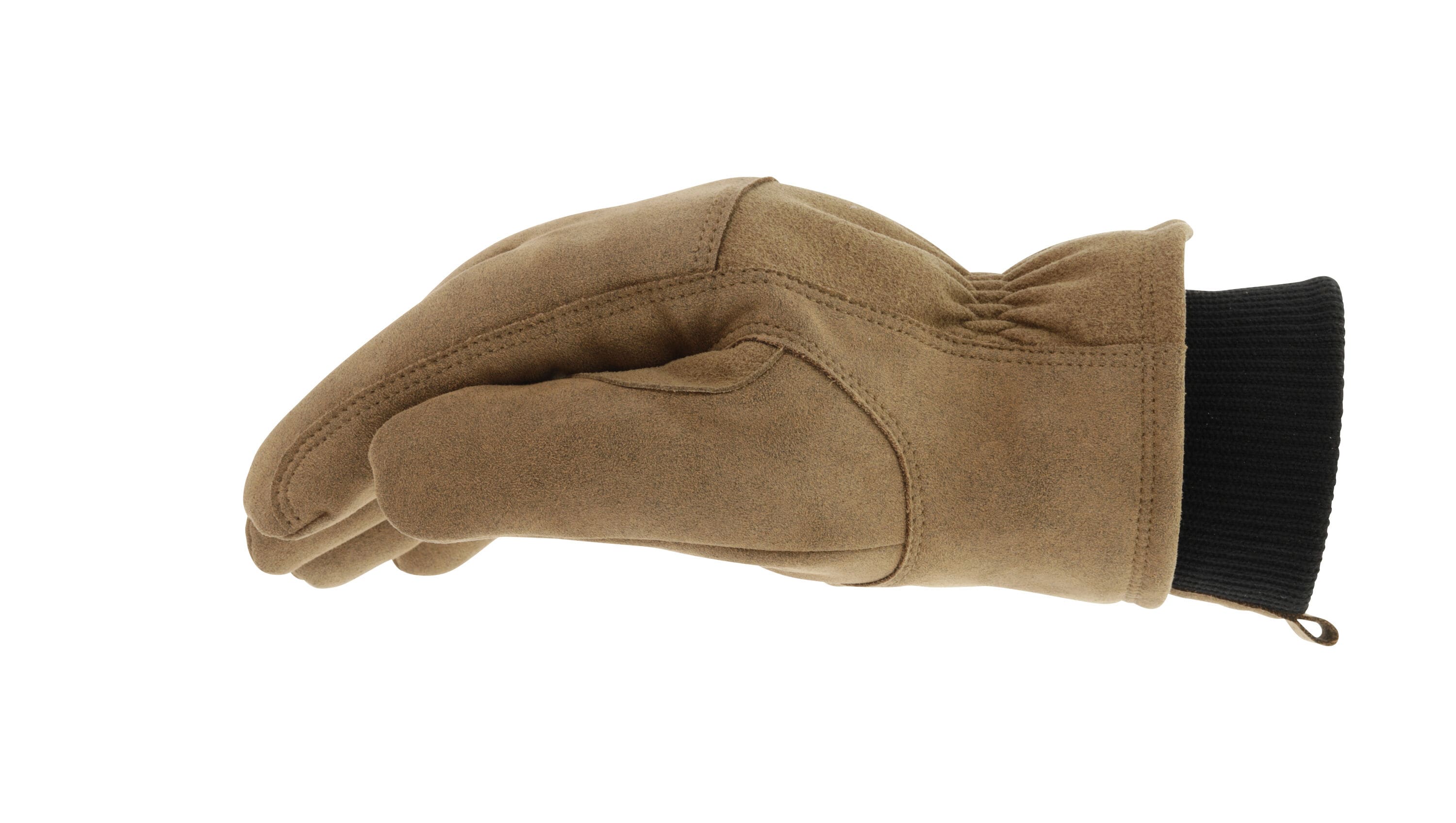Guantes de piel sintética para clima frío en color café, tamaño grande - 1 par.