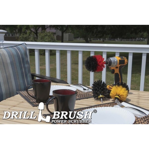 Cepillo de Taladro Power Scrubber de Useful Products 5 pulgadas de ancho 7 pulgadas de largo, Variedad - O-YRK-QC-DB