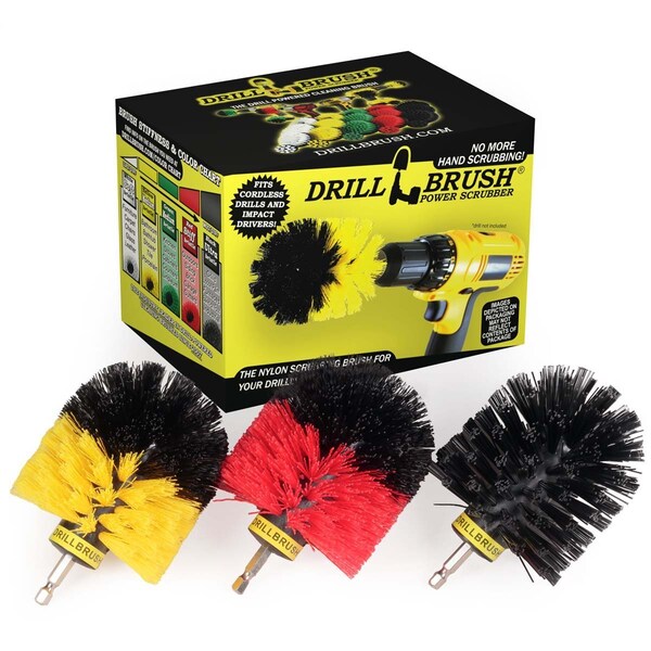 Cepillo de Taladro Power Scrubber de Useful Products 5 pulgadas de ancho 7 pulgadas de largo, Variedad - O-YRK-QC-DB