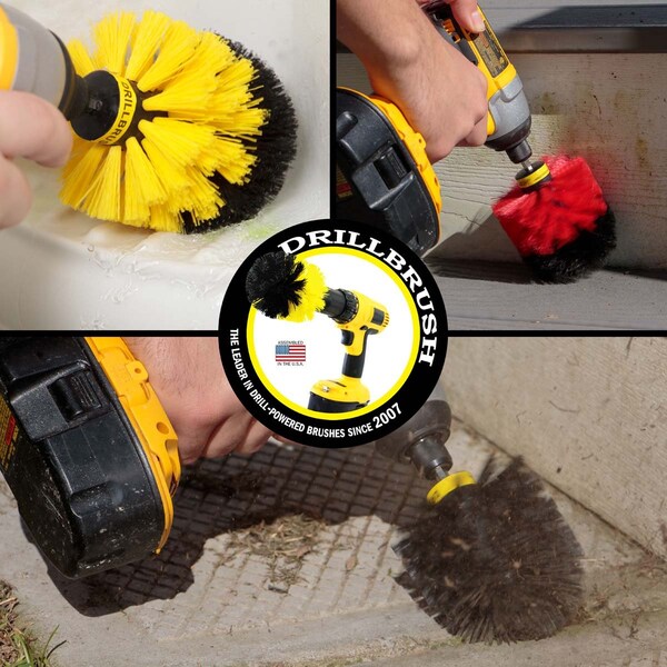 Cepillo de Taladro Power Scrubber de Useful Products 5 pulgadas de ancho 7 pulgadas de largo, Variedad - O-YRK-QC-DB