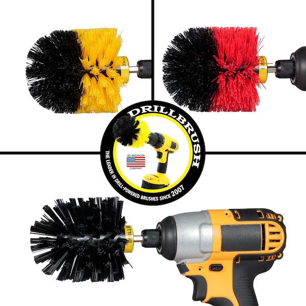 Cepillo de Taladro Power Scrubber de Useful Products 5 pulgadas de ancho 7 pulgadas de largo, Variedad - O-YRK-QC-DB