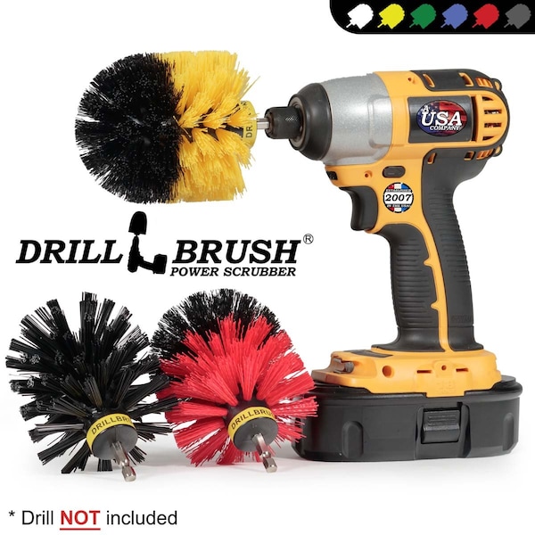 Cepillo de Taladro Power Scrubber de Useful Products 5 pulgadas de ancho 7 pulgadas de largo, Variedad - O-YRK-QC-DB