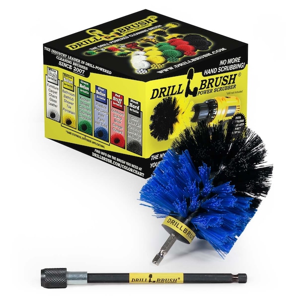 Suministros de limpieza Drillbrush - Algas - Tina caliente - Spa - Piscina - Cepillo de taladro - Carpe - O-B-5X-QC-DB