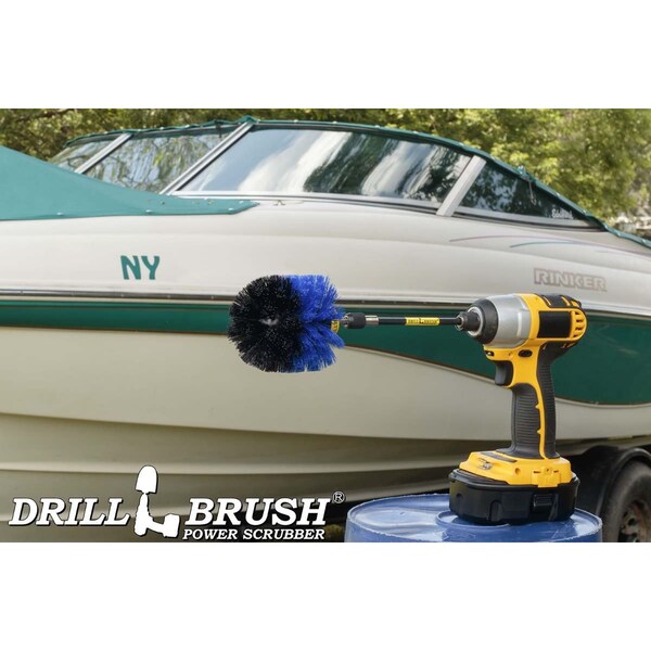 Suministros de limpieza Drillbrush - Algas - Tina caliente - Spa - Piscina - Cepillo de taladro - Carpe - O-B-5X-QC-DB