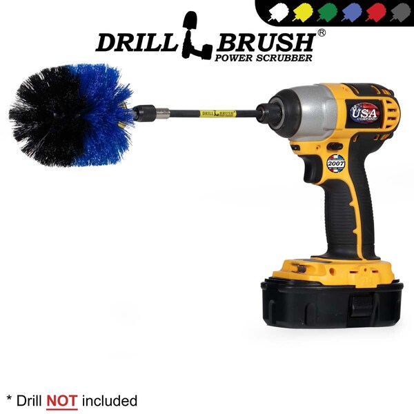 Suministros de limpieza Drillbrush - Algas - Tina caliente - Spa - Piscina - Cepillo de taladro - Carpe - O-B-5X-QC-DB