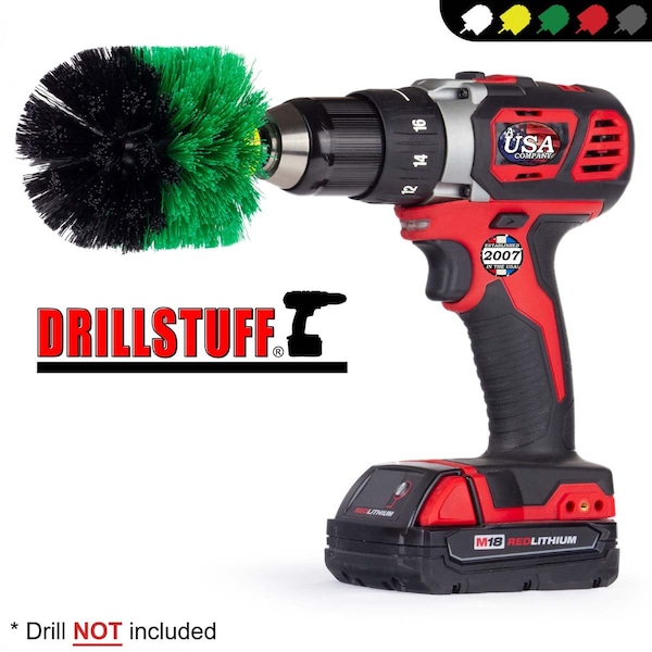 Cepillo de Taladro Drillstuff Power Scrubber - Cepillo de Limpieza de Cocina - Cepillo de Platos - G-O-QC-DS