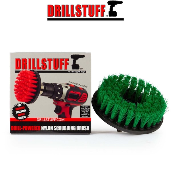 Cepillo para Taladro Drillstuff - Suministros de Limpieza - Accesorios de Cocina - Removedor de Moho - 5IN-S-G-H-DS