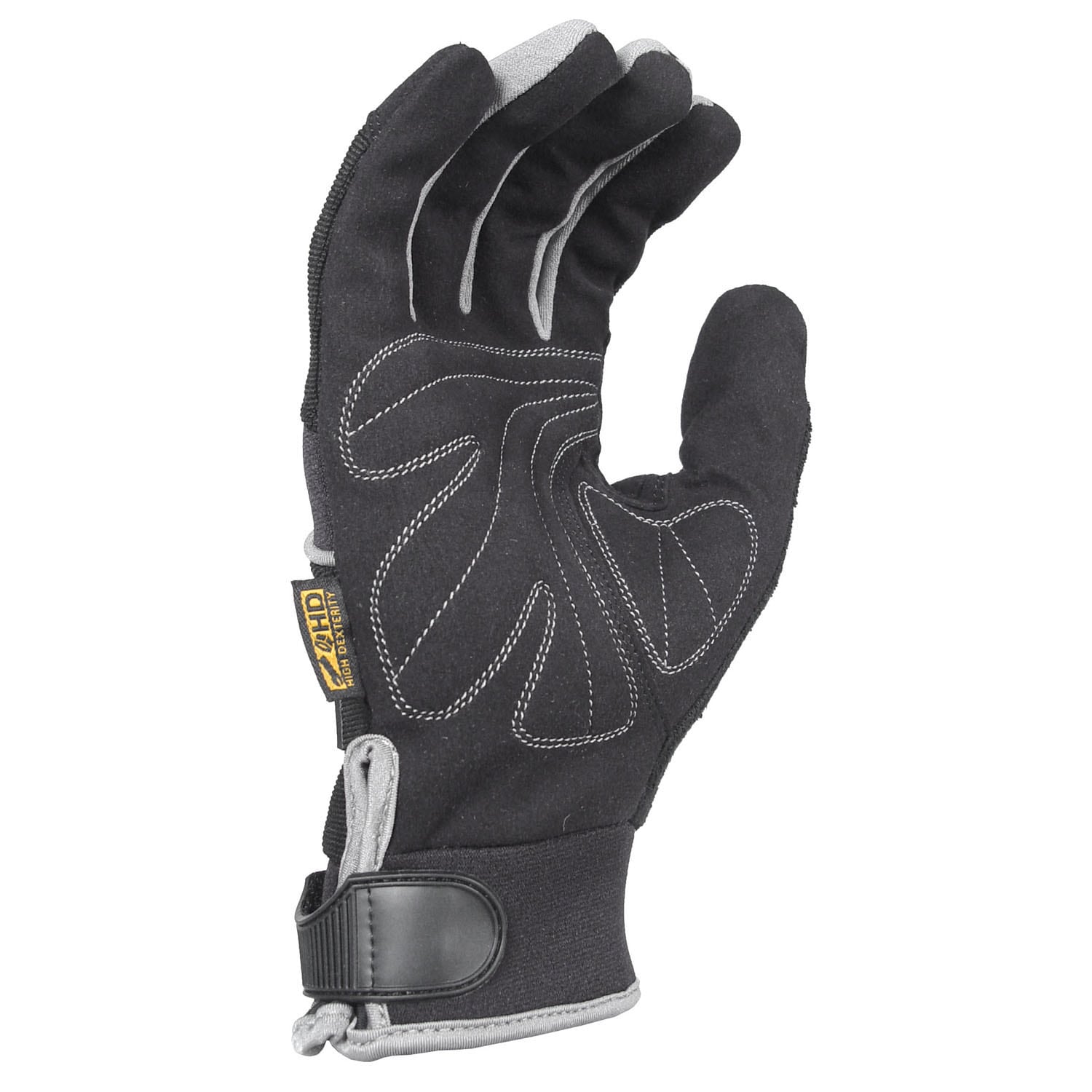 Guantes de reparación mecánica grandes de cuero sintético negro DEWALT DPG200L.