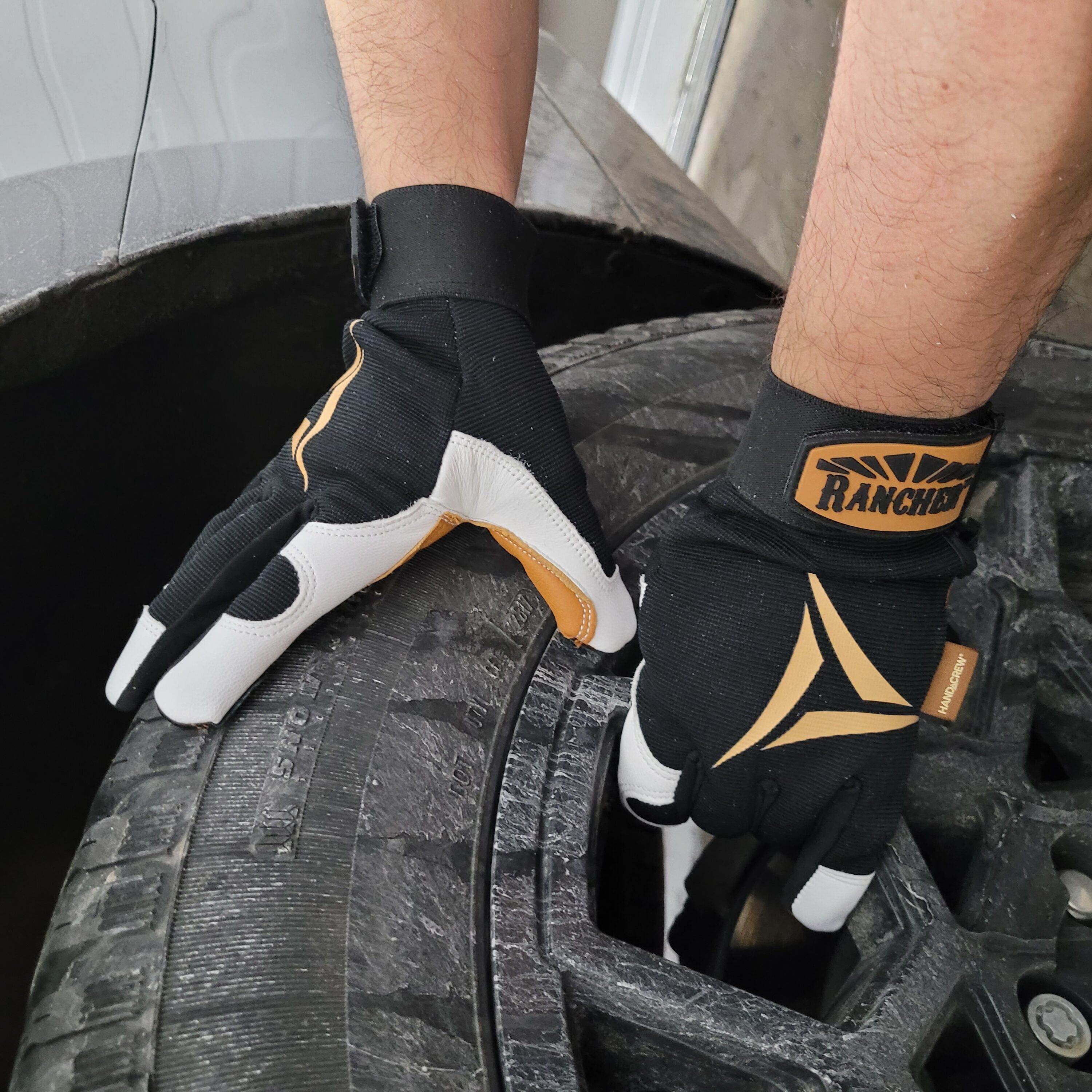Guantes de carnaza amarilla extra grande para trabajo pesado, paquete de 1 par
