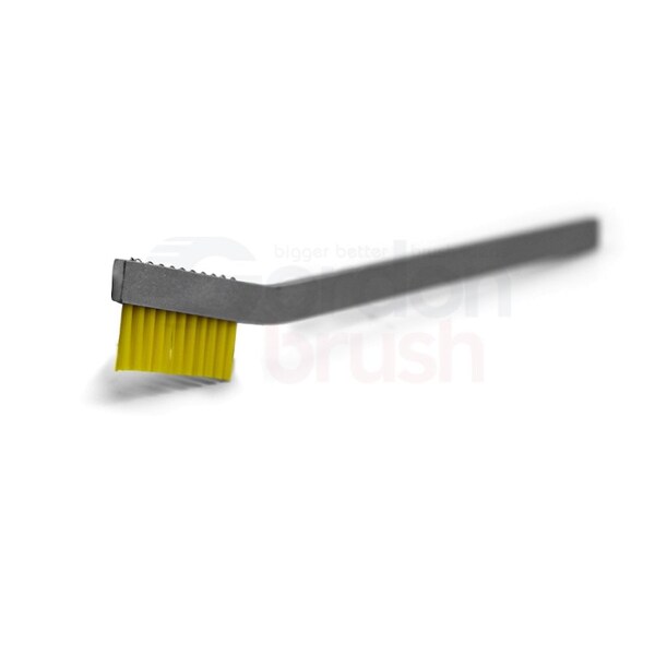 Cepillo Gordon Brush de 2x11 hileras con cerdas de nailon disipativas estáticas de 0.016" con mango de aluminio, ensamblado a mano - 11SDAG-12