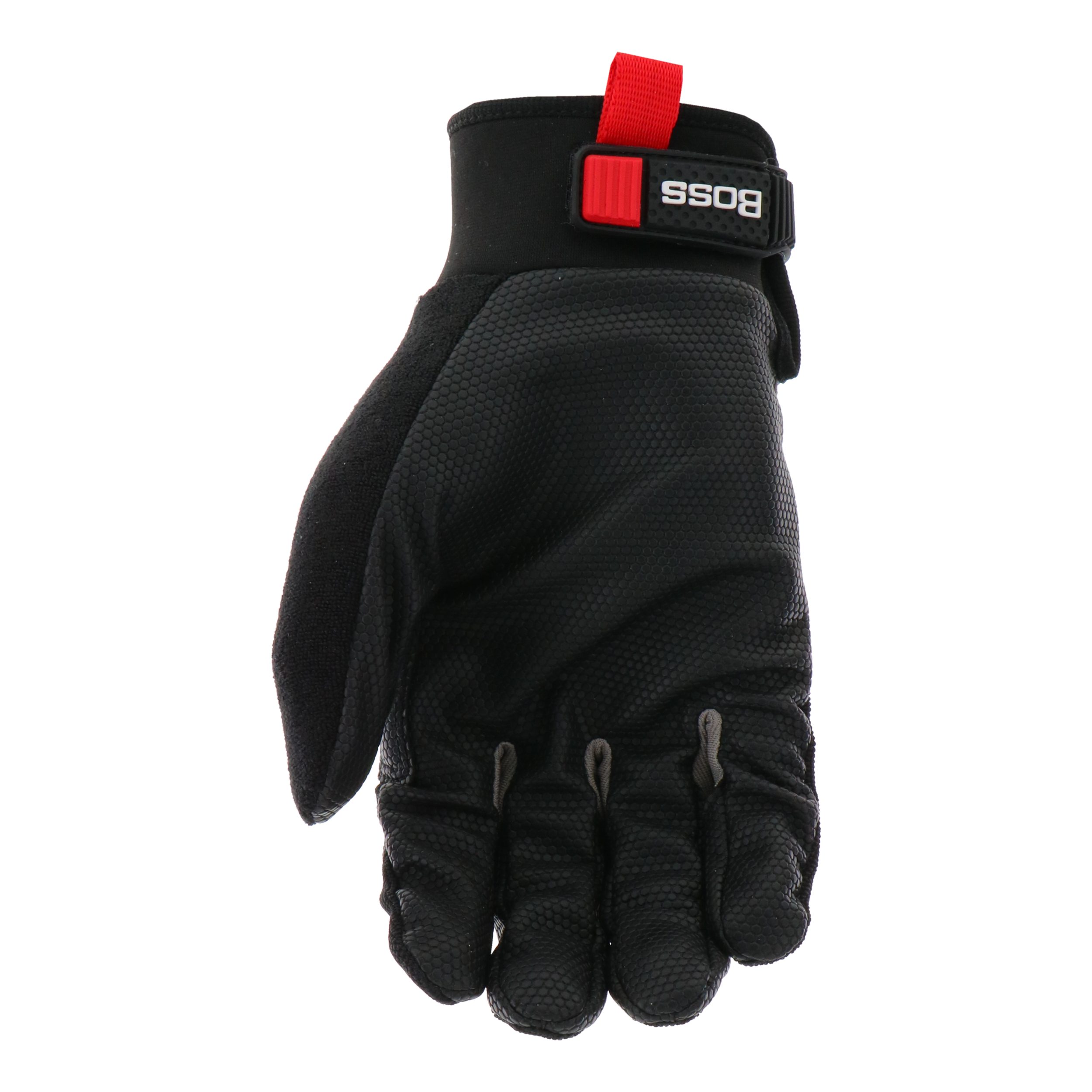 Guantes de construcción grandes de piel sintética negra para jefe - 1 par