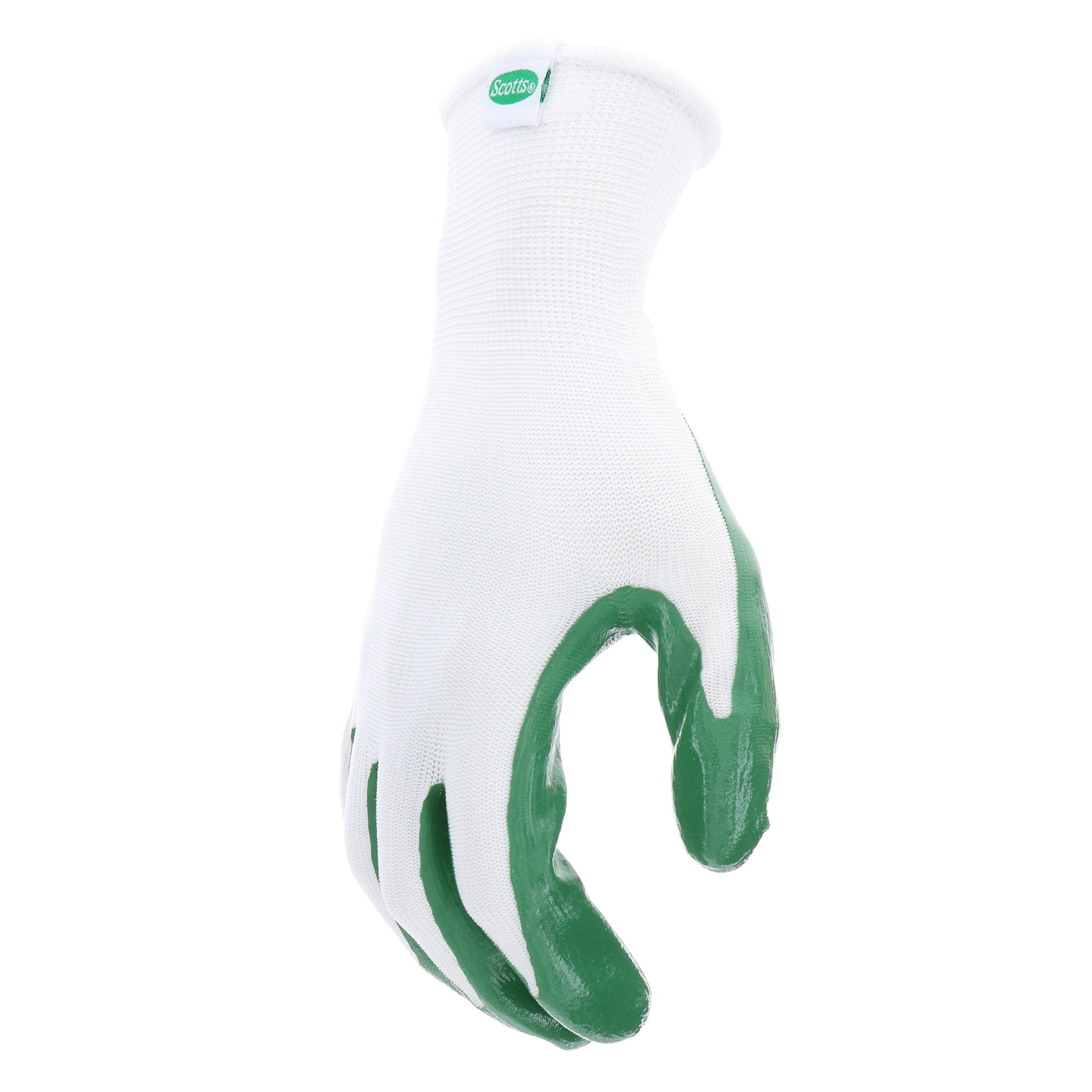 Guantes de jardinería de goma recubiertos de nitrilo blanco grandes de Scotts - 3 pares