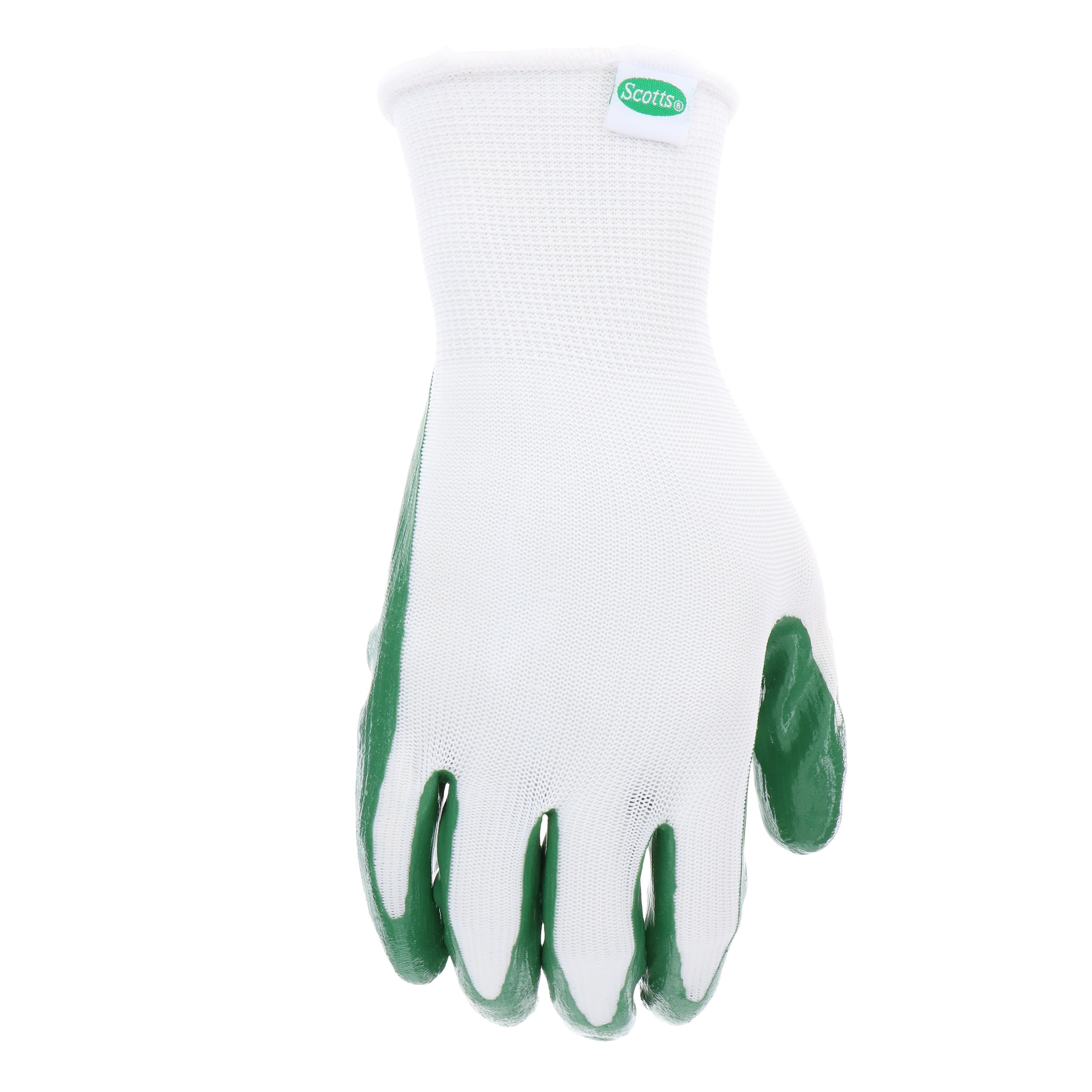 Guantes de jardinería de goma recubiertos de nitrilo blanco grandes de Scotts - 3 pares