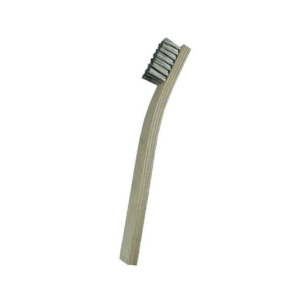 Cepillo para Rascar Resistente de Gordon Brush 4 x 7 Filas de Alambre de Acero Inoxidable de 0.006" con Mango de Madera Contrachapada - 46SSG-12