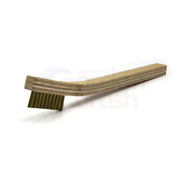 Cepillo Gordon Brush 3/8" D .010" de cerdas de nylon disipativas estáticas con mango de zinc plateado - 11BP-003G-12