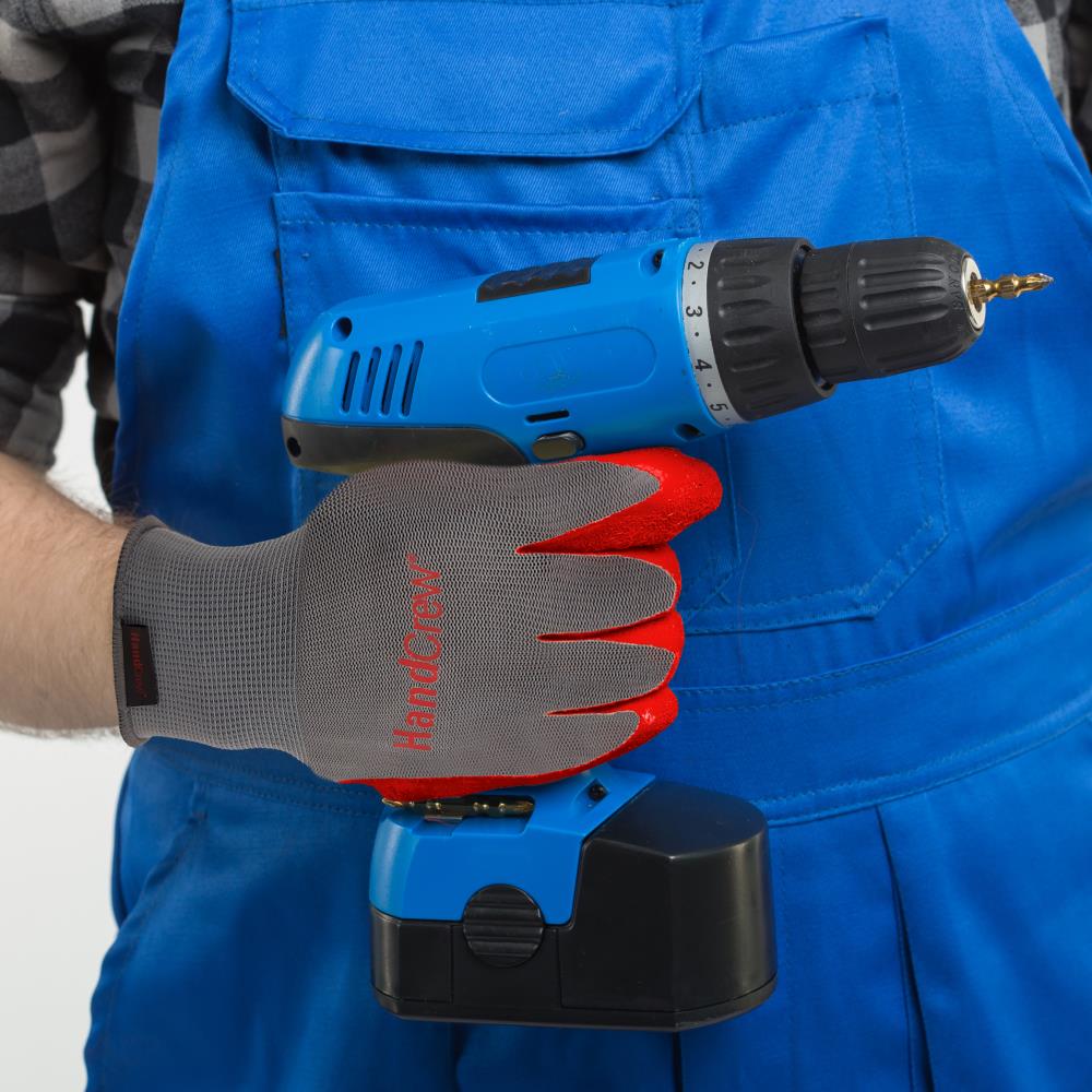 Guantes de trabajo grandes/X-grandes de látex recubierto de nylon 1 par HG-3154LX