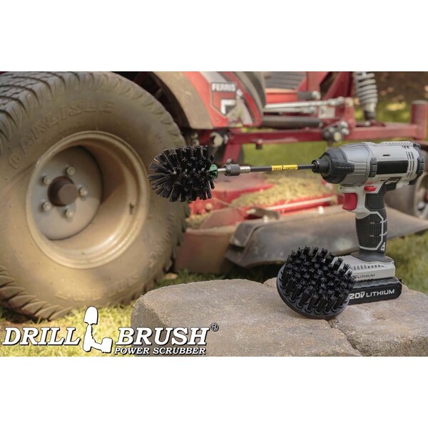 Cepillo de Taladro Power Scrubber de Useful Products 5 pulgadas de ancho 7 pulgadas de largo, color negro - K-S-4M-5X-QC-DB