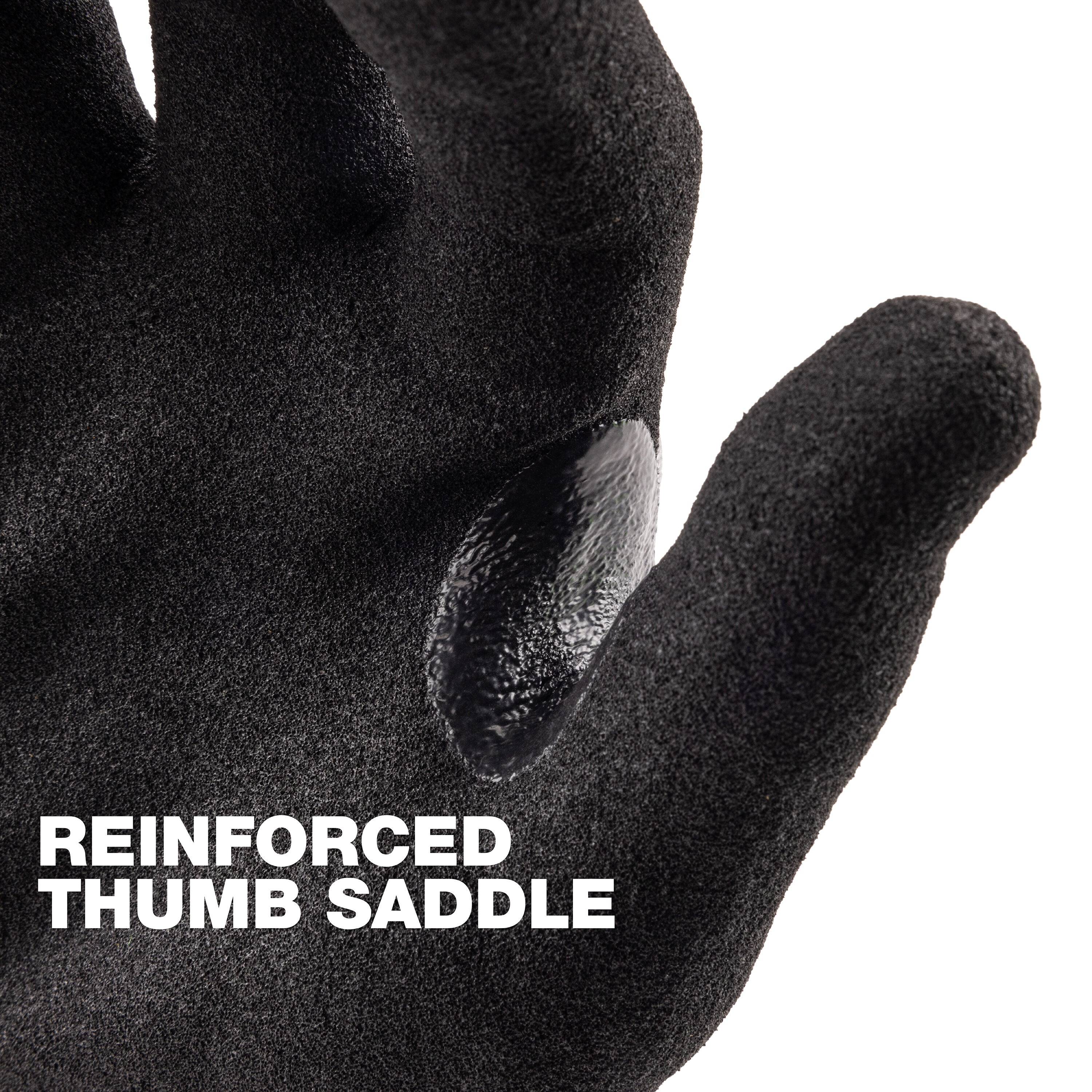 Guantes de Construcción TOUGHBUILT Grises Grandes de Nitrilo y HPPE sumergidos - 1 Par