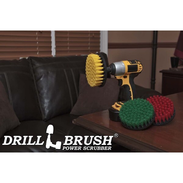 Cepillo taladro Power Scrubber de Useful Products 7 pulgadas de ancho y 5 pulgadas de largo, variedad - 5IN-S-GRY-QC-DB