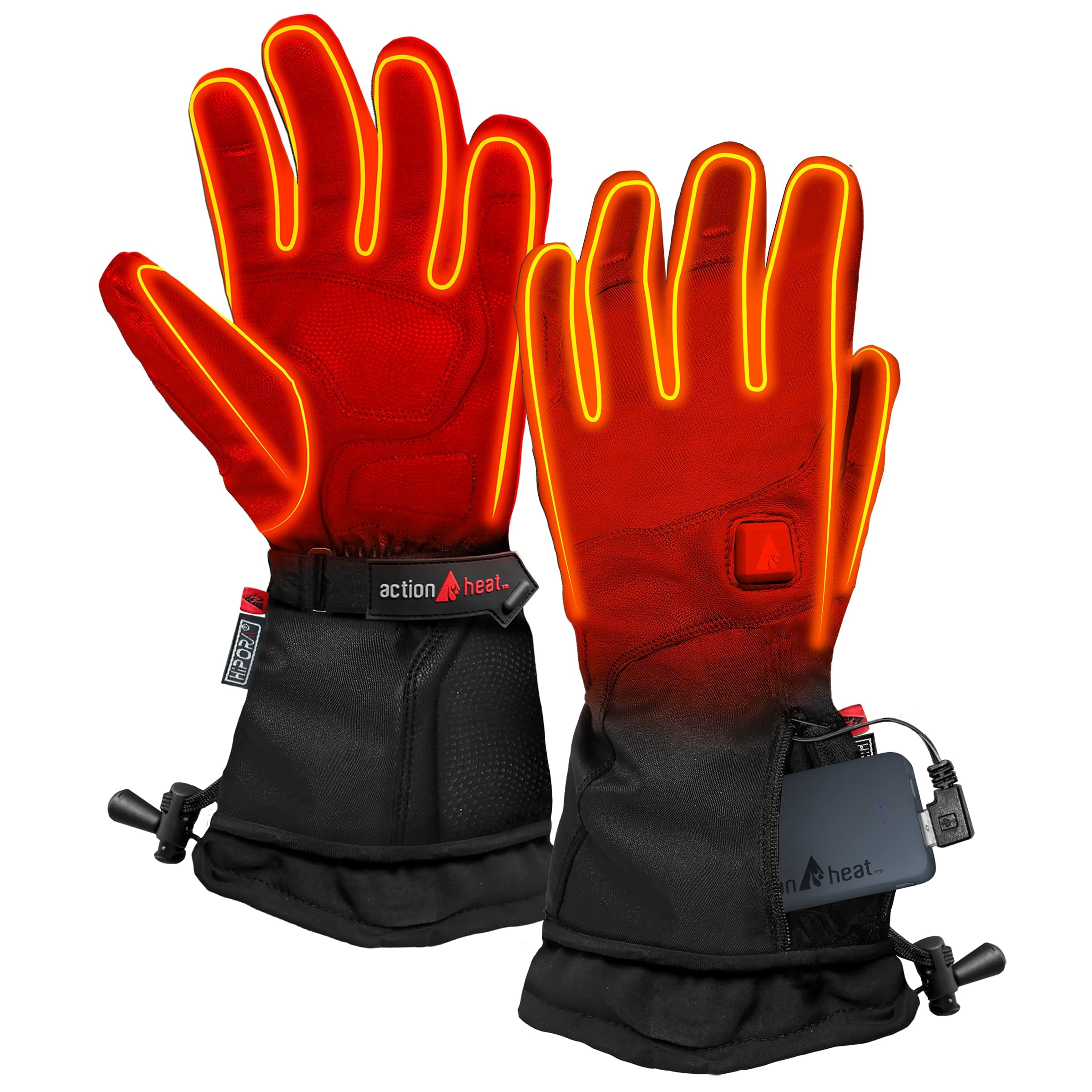 Guantes térmicos de poliéster negro para clima frío en tamaño extra pequeño