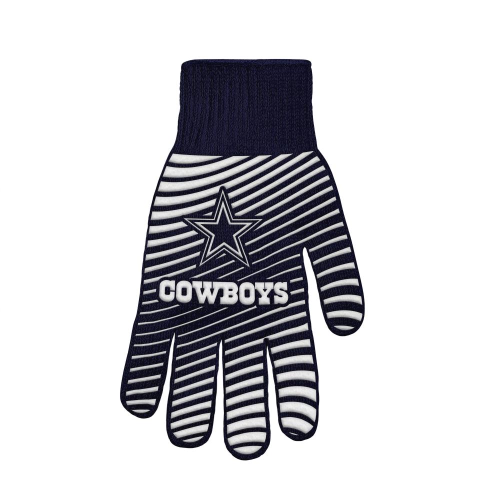 Guantes de algodón azul para asar a la parrilla, talla única