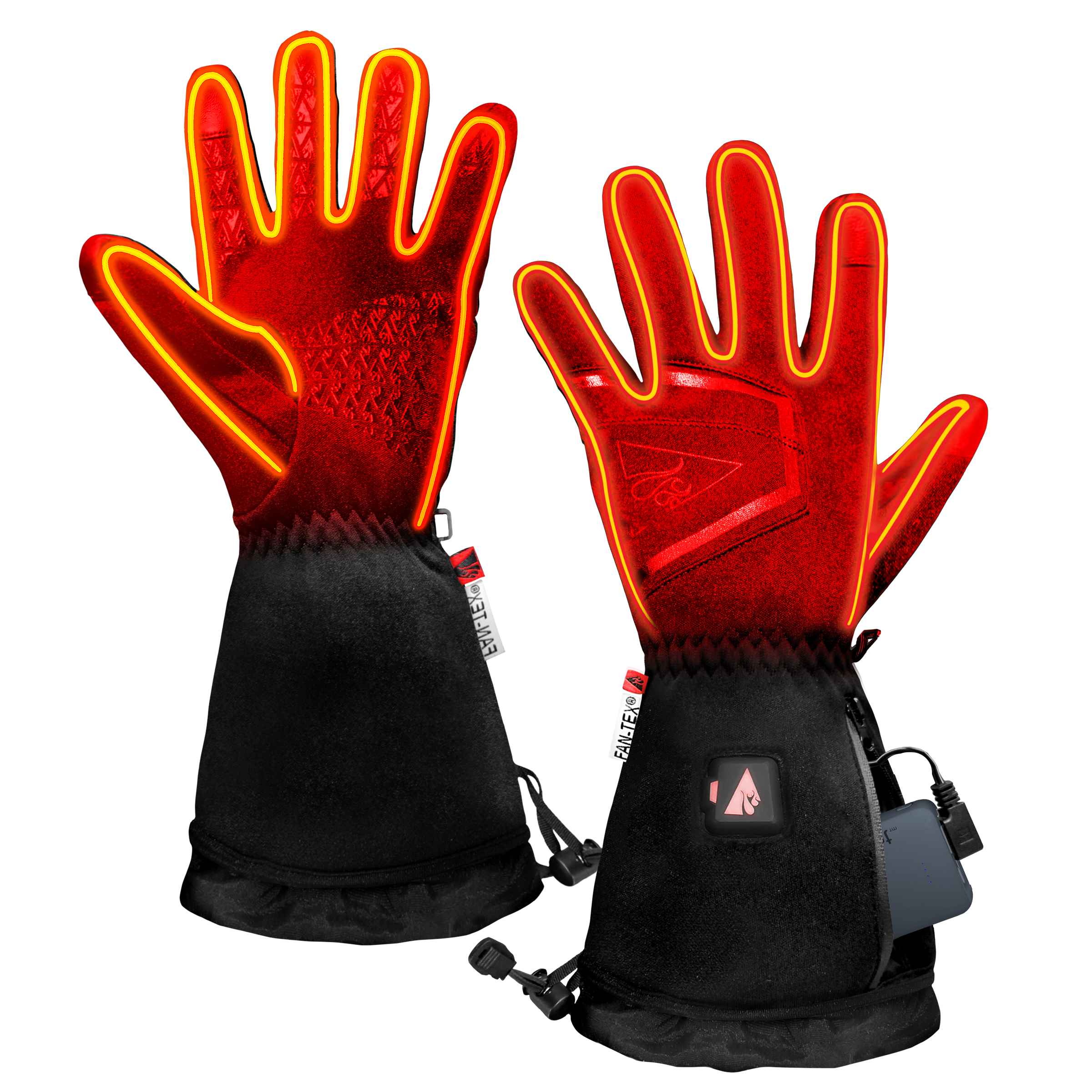 Guantes de clima frío de poliéster negro extra grande XX de ActionHeat