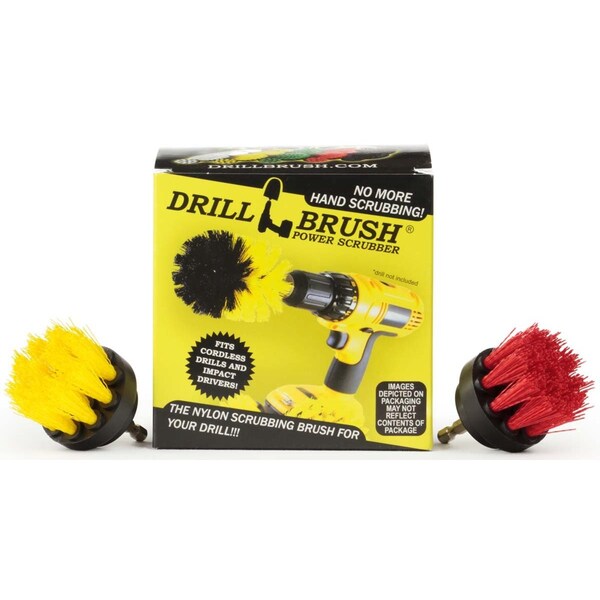 Accesorios para baño Drillbrush - Suministros de limpieza - Limpiador de juntas - Cepillo para taladro - 2IN-S-RY-QC-DB
