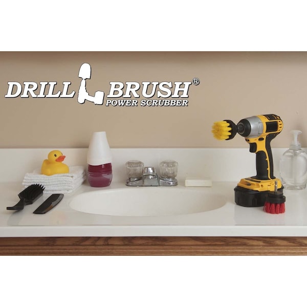 Accesorios para baño Drillbrush - Suministros de limpieza - Limpiador de juntas - Cepillo para taladro - 2IN-S-RY-QC-DB