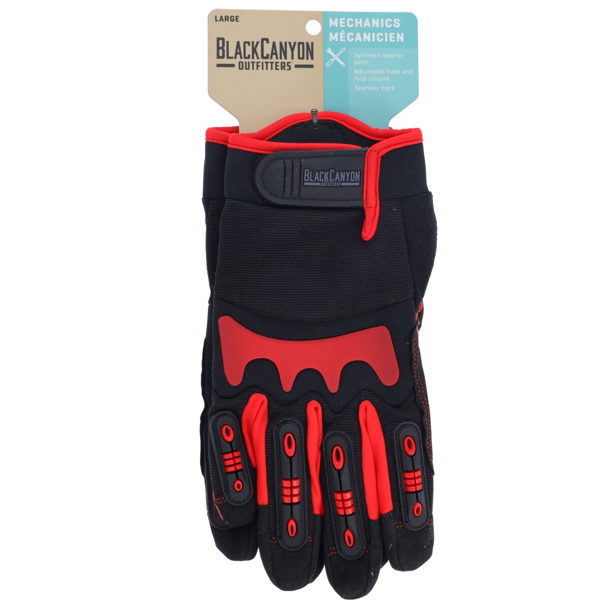 
Rancho Cañón Negro, Grandes Guantes de Cuero Rojo - Pares BHG602