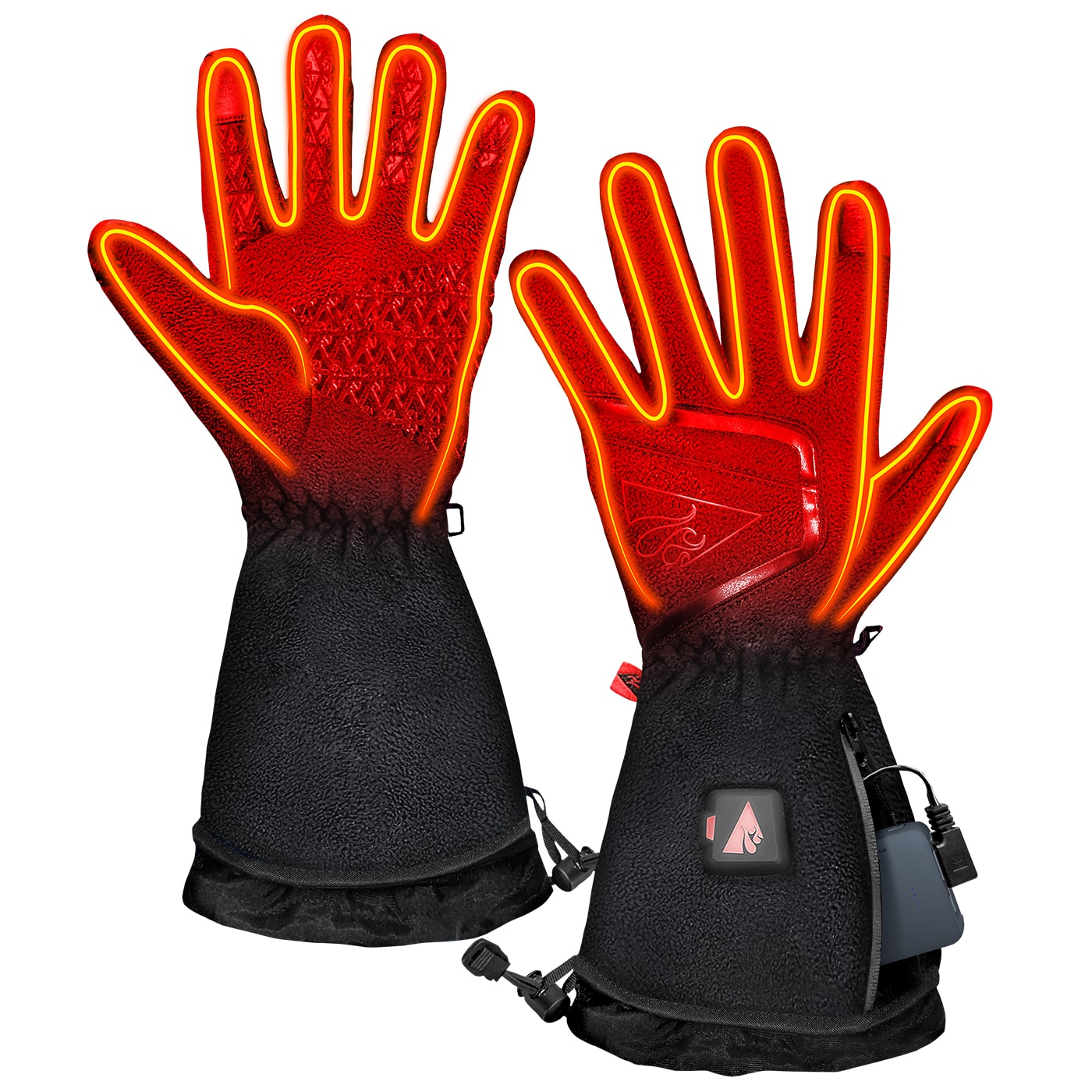 Guantes de clima frío de poliéster negro pequeños ActionHeat AH-FGL-5V-W-B-XS