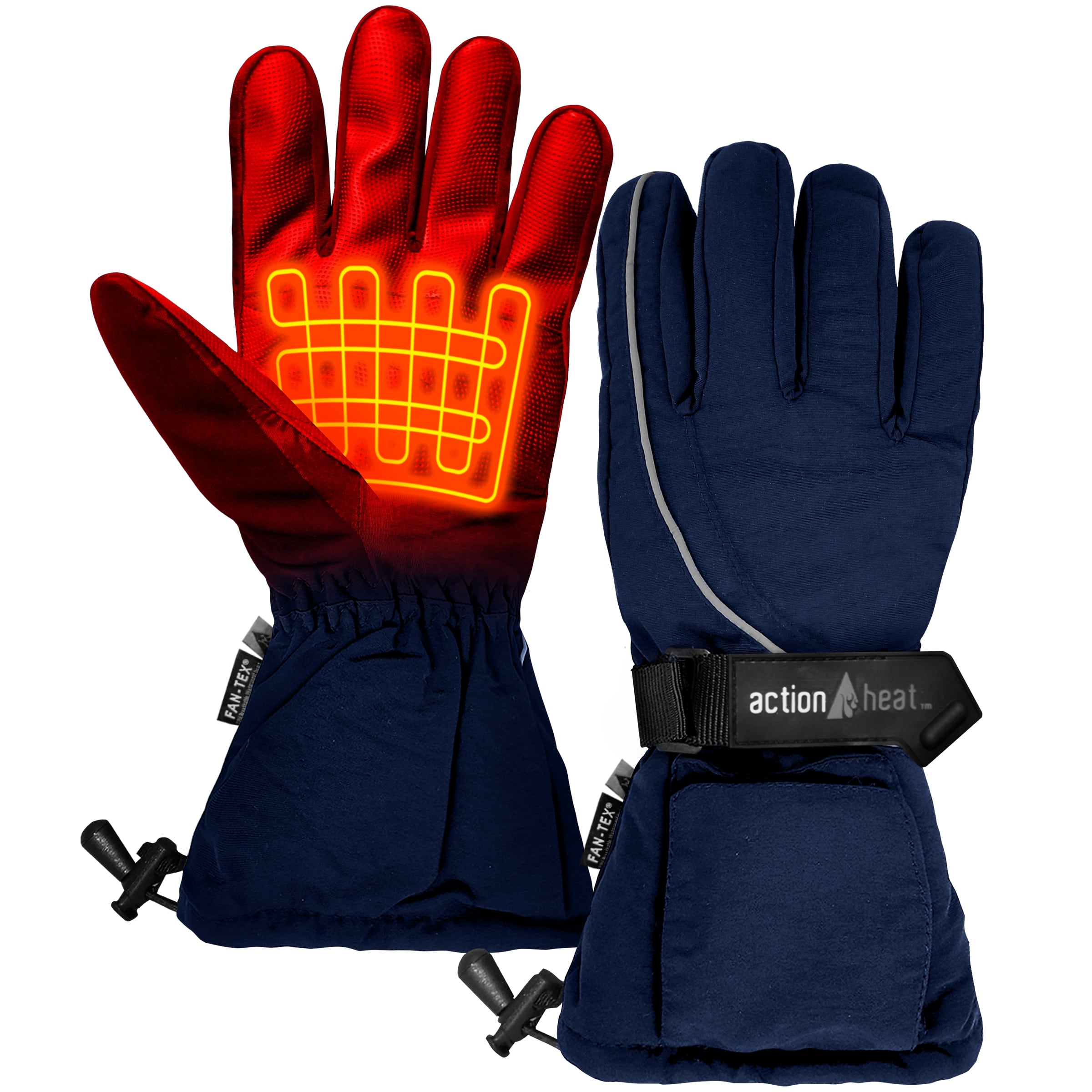Guantes de clima frío de poliéster sumergidos en nitrilo azul, talla única requerida - AH-GV-AA-1-M-N